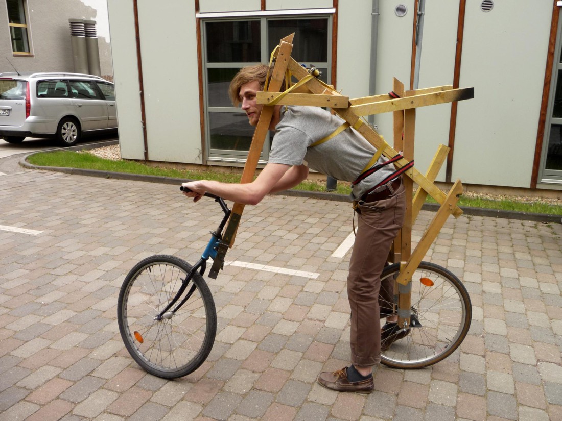 drewniany prototyp roweru biegowego fliz